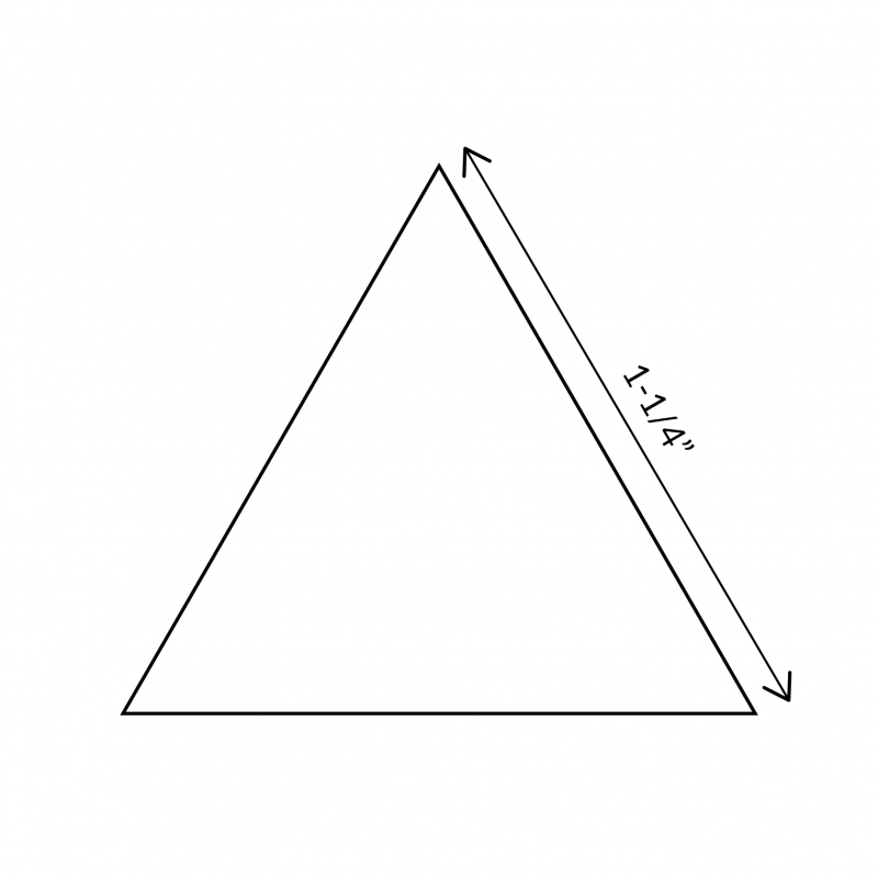 1-1/4" (約3cm)正三角形