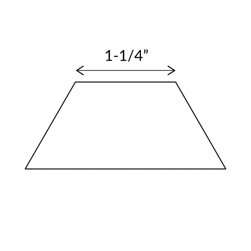 1-1/4" (約3cm)ハーフ・ヘキサゴン