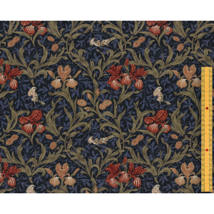 【BEST OF MORRIS】 アイリス・ネイビー 50cm x 110cm
